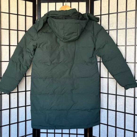 Patagonia Women's Downdrift Parka Small Full Length Hooded Down Jacket Green - Picture 2 of 7